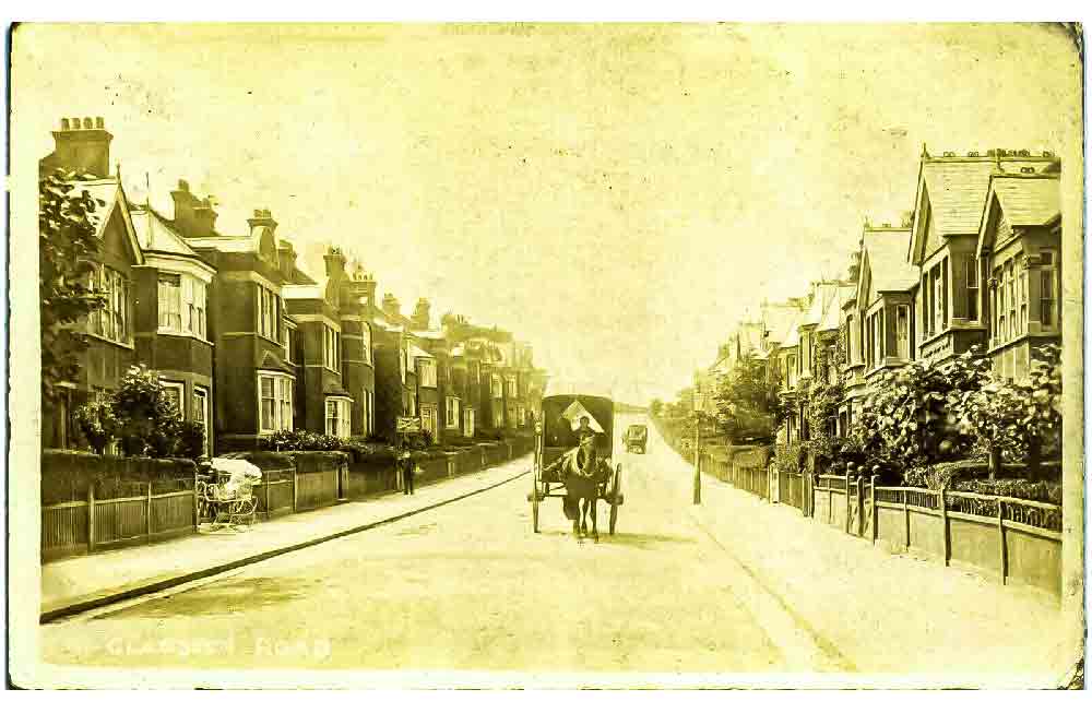historical photo of Glasslyn Road