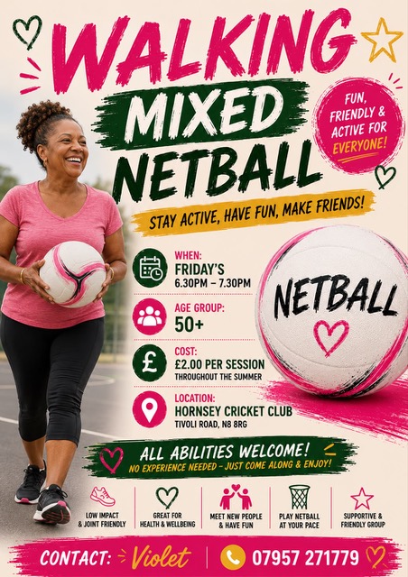 walking netball flyer
